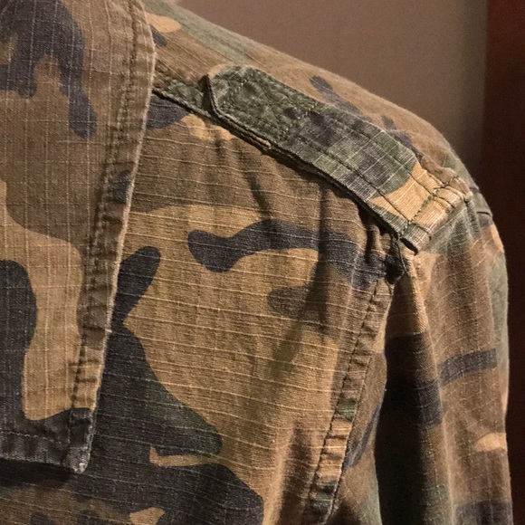 Sanctuary Camo Rip Stop Jacket 100% cotton Size M - Picture 4 of 9